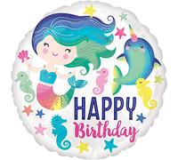 Amscan International- Sea Life Mermaid Ballon, 3855401, Couleur