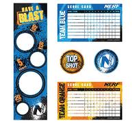 amscan Jeu de tir avec le thème Nerf-8 pièces, 9903933, multicolore