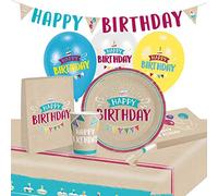 Amscan- KIT Anniversaire, 10202835, Multicolore