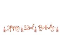 amscan Kit de bannière d'anniversaire I Blush Pink I Foil I 1 pièce, 10202771, multicolore