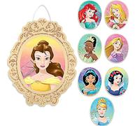 Amscan Kit de décoration murale avec cadre et découpe Motif princesse Disney