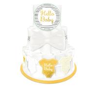 Amscan Kit Décoration Gâteau de Couches Hello Baby 4 Pièces