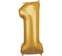 AMSCAN Large Number 1 Ballon en plastique N3 0