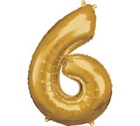 AMSCAN Large Number 6 Ballon en plastique N3 0