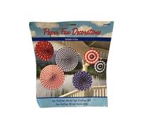 Amscan - les USA - Décorations en éventail, papier, 4 juillet pack de 6 SG32098 (taille unique) (rouge/blanc/bleu)
