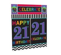 Amscan - Lettres - Décoration murale, 21e anniversaire - Plastique SG30814 (taille unique) (Coloré)