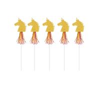 Amscan - Licorne - Baguette magique "Magical" pack de 6 SG22896 (taille unique) (Or)