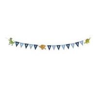 Amscan ligne de drapeau Happy Dinosaur 180 cm papier bleu Blauw G