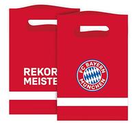 amscan- Lizenzartikel FC Bayern München 9906512 Lot de 8 Papier 15,8 x 23,6 cm Couleur : Bleu, Blanc et Rouge, avec Logo, maître du Record, Sac Cadeaux, 10202738, Taille Unique