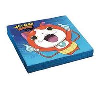 AMSCAN - Lot 20 Serviettes en papier Yo-Kai Watch 33x33cm G