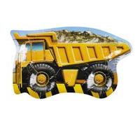 AMSCAN - Lot 6 Assiettes en carton Camion de Construction env 20cm le plus large