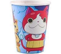 AMSCAN - LOT 8 Gobelets en carton 250ml YO KAI WATCH G