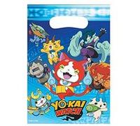 AMSCAN - Lot 8 sachets de fête, sac à bonbons Yo-Kai Watch G