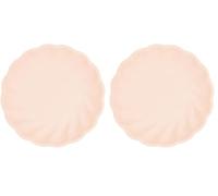 amscan - Lot de 12 assiettes rondes Vert Decor, 18,8 cm, abricot, Vaisselle de fête en matières premières Rapidement renouvelables, pour Les Anniversaires, Les barbecues, Les jubilés, etc.