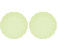 amscan - Lot de 12 assiettes rondes Vert Decor 18,8 cm, vertes, Vaisselle de fête en matières premières Rapidement renouvelables, pour Les Anniversaires, Les barbecues, Les jubilés, etc.