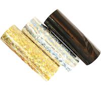 Lot de 18 serpentins - Or + argent + métal noir - Décoration pour fête, anniversaire ou anniversaire - 3 rouleaux - Décoration de table pour le Nouvel An.