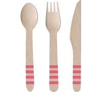 Amscan Lot de 24 couverts bois fenicottero-flamingo Paradise, multicolore, 7 am9903329