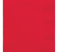 Amscan Lot de 32 serviettes en papier double épaisseur, 16,5 x 16,6 cm, rouge