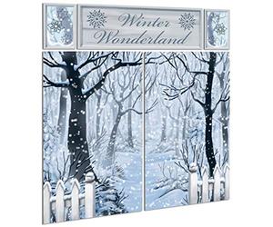 amscan Lot de 5 décors de scène d'hiver enneigé