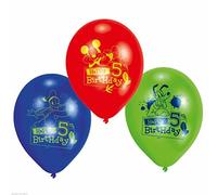Amscan Lot de 6 accessoires de fête en latex Motif Mickey Happy 5ème anniversaire 22,9 cm
