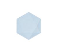 amscan - Lot de 6 assiettes hexagonales Vert Decor, 15,8 x 13,7 cm, bleu, Vaisselle de fête en matières premières Rapidement renouvelables, pour Les Anniversaires, Les barbecues, Les jubilés, etc.