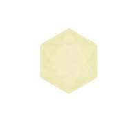 amscan - Lot de 6 assiettes hexagonales Vert Decor, 15,8 x 13,7 cm, jaune, Vaisselle de fête en matières premières Rapidement renouvelables, pour Les Anniversaires, Les barbecues, Les jubilés, etc.