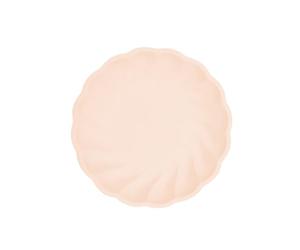 Amscan - Lot de 6 assiettes rondes Vert Decor, 18,8 cm, abricot, Vaisselle de fête en matières premières Rapidement renouvelables, pour Les Anniversaires, Les barbecues, Les jubilés, etc.