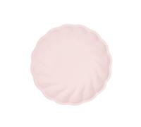 amscan - Lot de 6 assiettes rondes Vert Decor, 18,8cm, rose, Vaisselle de fête en matières premières Rapidement renouvelables, pour Les Anniversaires, Les barbecues, Les jubilés, etc.