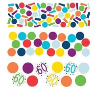 amscan Lot de 60 confettis d'anniversaire en papier 34 g