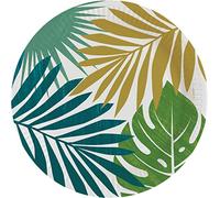 amscan Lot de 8 assiettes écologiques « Key West » - Pour anniversaire ou fête - Matériaux naturels uniquement - Palmiers hawaïens - Assiettes en carton pour anniversaire d'enfant