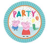 amscan Peppa Pig 8 assiettes en carton 23 cm, 9906329