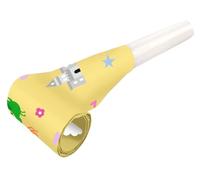 amscan Lot de 8 Cornes de fête en Papier Motif Chevalier et Princesse Jaune 30 cm, 9909855, Multicolore
