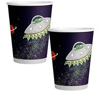 amscan Lot de 8 gobelets en carton pour anniversaire d'enfant et fête à thème - Certifié FSC - Astronat Espace, enfants, anniversaire, fête, en carton