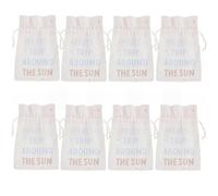 Amscan Lot de 8 pochettes en tissu blanc Little Mister One-derful - 17,8 x 12,7 cm - Parfait pour un premier anniversaire