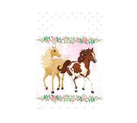 amscan- Lot de 8 Sacs en Papier Motif Cheval, 10206951, Multicolore