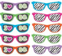 Amscan - Lunettes de fête "Totally I Love 80s" SG38830 (taille unique) (Coloré)
