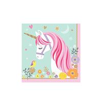 Amscan Serviettes de table Magical Unicorn – Licornes, 33 x 33 cm, 16 pièces
