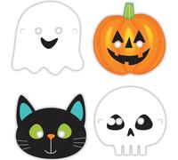 amscan Masque Halloween Friends 16 x 23 cm blanc/noir 8 pièces