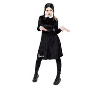 Amscan - Mercredi costume, robe, la Famille Addams, horreur, Halloween, carnaval