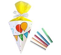 Amscan Mini Sac d'école rempli de Craie, Papier/Craie, 21 x 12 cm