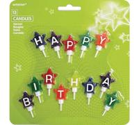 Amscan - Motif étoilé - Bougie, pack de 13 - cire SG25470 (taille unique) (Coloré)