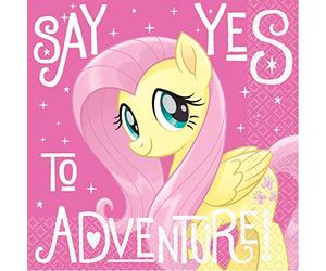 amscan My Little Pony Lot de 16 serviettes de table Motif aventures de l'amitié
