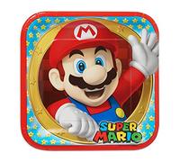 Super Mario Bros 9 pouces assiettes en papier carrées [8] par paquet