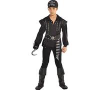 amscan noir avec crâne 8-10 ans Costume de pirate crochet tête de mort et foulard-âge 1 pièce, Enfants, 9904722