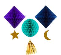 Amscan Opulent Eid 9914181 Lot de 3 décorations à suspendre en nid d'abeille