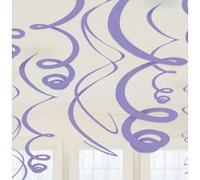 Amscan ornement tourbillon 12 pièces 55 cm violet Paars G