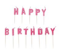 Amscan - Paillettes - Choisissez des bougies, Joyeux anniversaire - Cire SG29028 (Taille unique) (Rose)