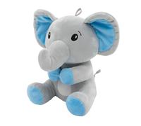 amscan Peluche, 2 en 1, éléphant, avec Oreilles Bleues, avec Boucle, 21 cm, 170 g