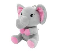 amscan Peluche 2 en 1 éléphant avec Oreilles Roses, avec Boucle, 21 cm, 170 g