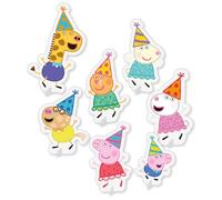 Amscan Peppa Pig 9918342 Lot de 8 décorations de table d'anniversaire pour enfants avec dispersions et personnages debout